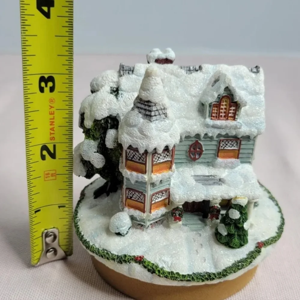 Our America Candle Topper Victorian Winter Home White Christmas Decor C-2